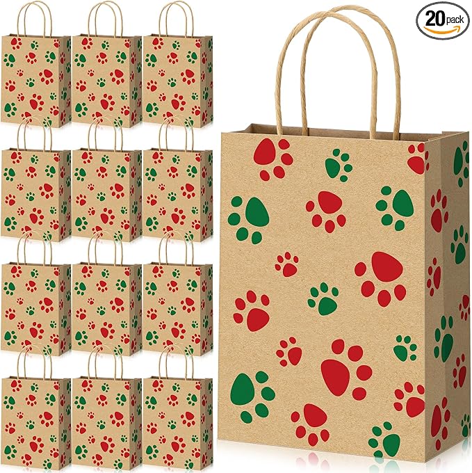 Blulu 20 Pcs Puppy Dog Paw Gift Bags by Blulu