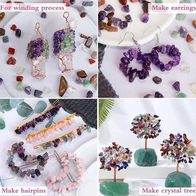 Rose Quartz Healing Crystal Chips Bulk Gemstones Sets Tumbled Crushed Stones - Image 4