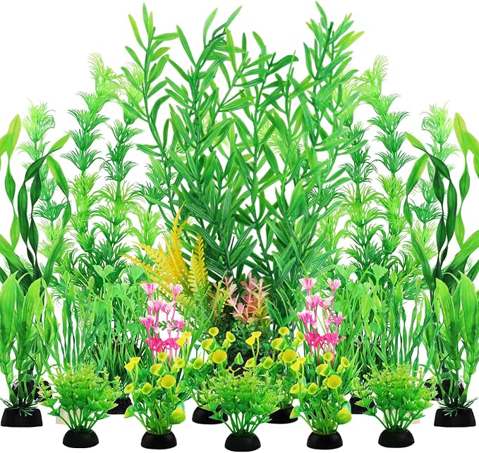 Fish Tank Plants, Fish Tank Accessories by QUOZUO