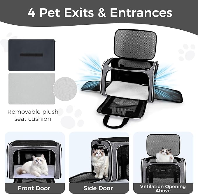 BAGLHER Pet Travel Carrier, Cat Carriers Dog Carrier - Image 4