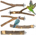 5PCS Natural Wood Bird Perch Set by Unknown