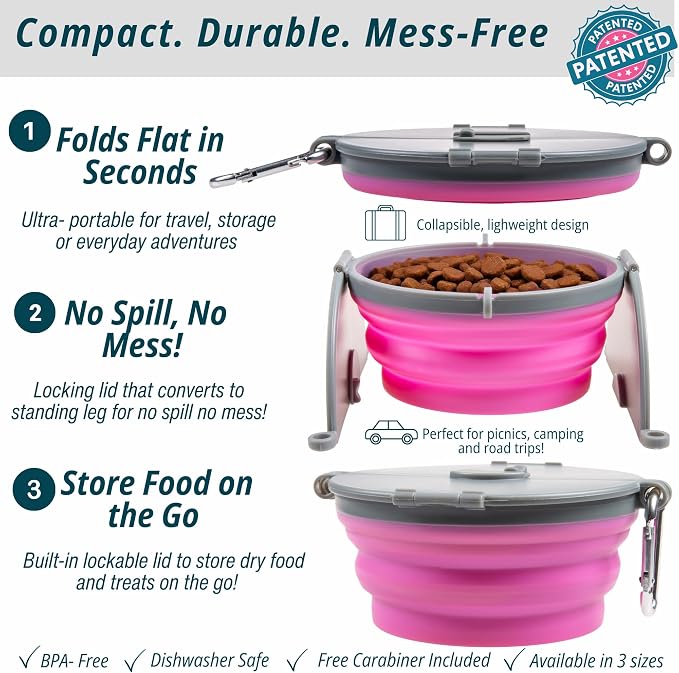 Loving Pets Bella Roma Collapsible Dog Bowls - Image 2