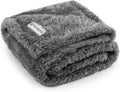 PetAmi Dog Blanket for Small Medium Dogs Grey, Fluffy Soft Puppy Blanket by PetAmi