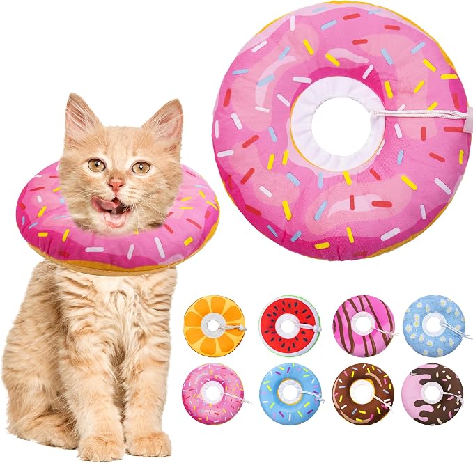 Cat Cone Collar Soft, Adjustable Cat Recovery Collars Spay Cones to Stop Licking by Seyezo