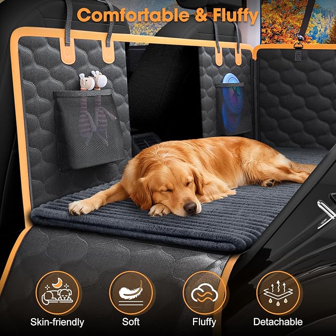 FURTIME Backseat Pet Bed Mat, Non-Slip Dog Bed - Image 5
