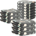 Tegeme 12 Pcs Pet Blankets Soft Fluffy Fleece Dog Cat Warm Paw Print Pattern by Tegeme