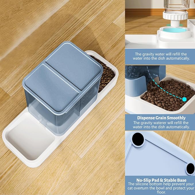 Yummy Sam Automatic Small Pet Feeder and Water Dispenser, 2 in 1 Gravity Cat - Image 4