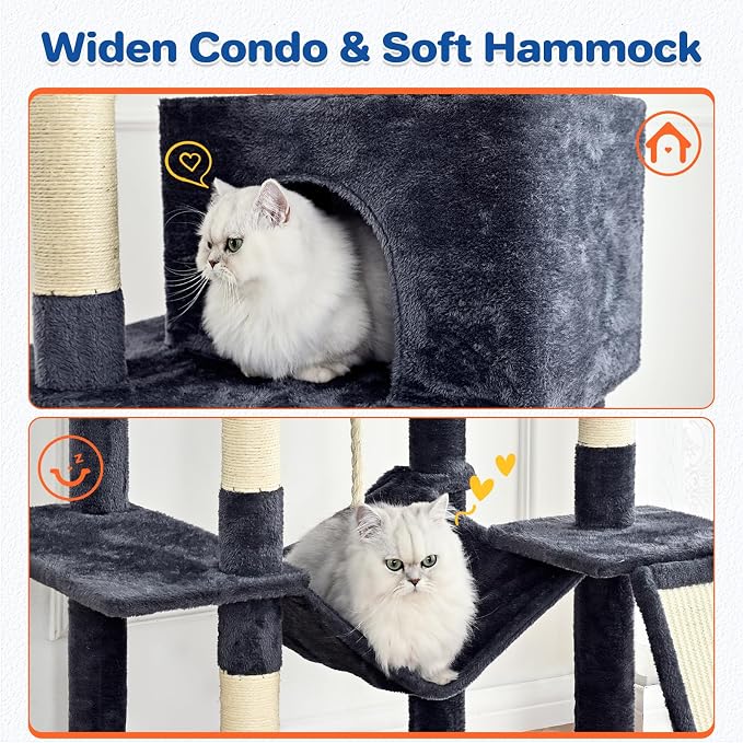 Cat Tree Tower 63in Multi-Level Cat Tower - Image 5