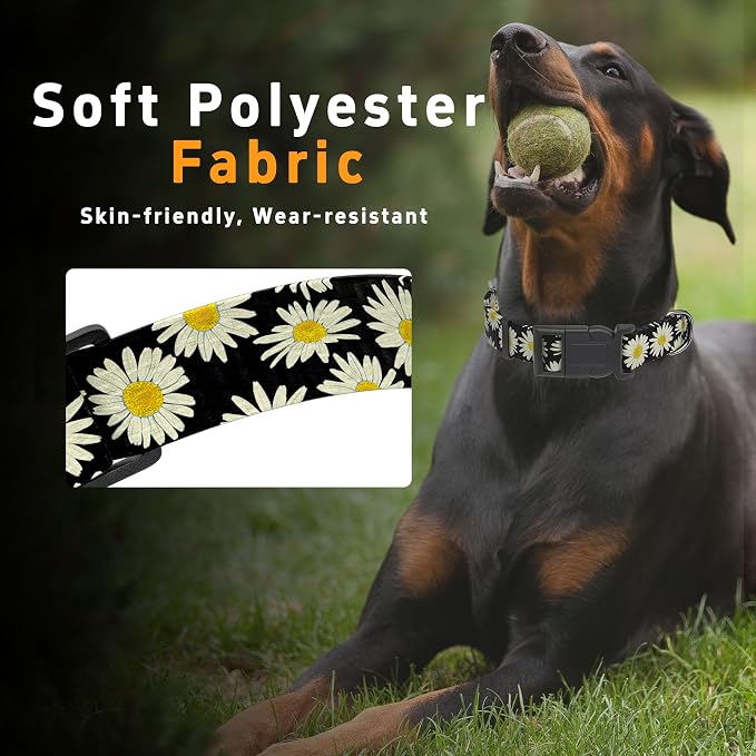Dog Collar, Daisy Boys Girls Puppy Collar - Image 4
