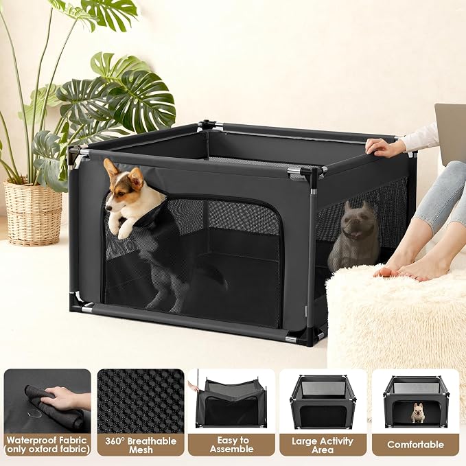 EHEYCIGA 42x42x26 Inches Puppy Playpen Without Top Cover - Image 2