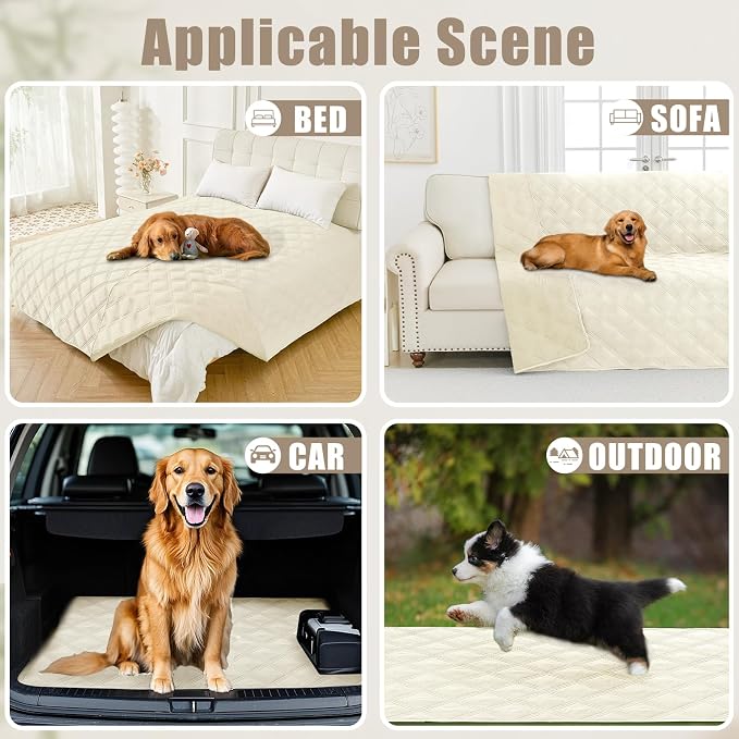 Smiry Waterproof Dog Bed Cover Blanket 40x80, Soft Reversible Pet Blanket - Image 5