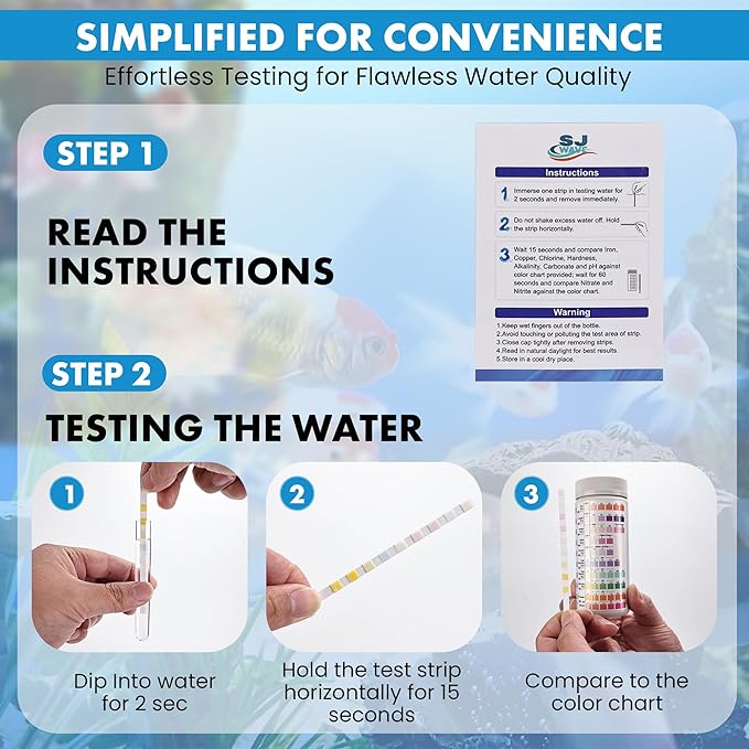 10 in 1 - Aquarium Test Strips | 100 Fast & Accurate Strips | Fish Tank - Image 5