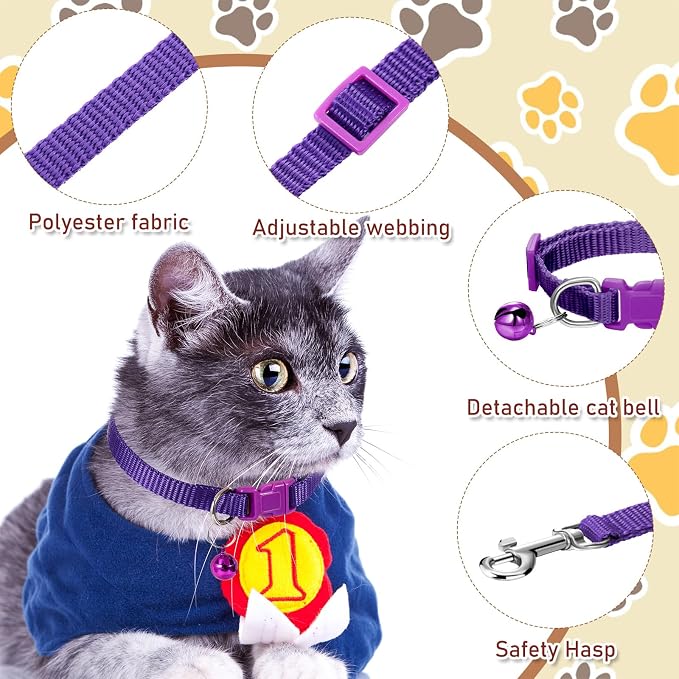 Amylove 48 Pcs Dog Collar and Leash Set, Polypropylene Adjustable Puppy Collars - Image 4