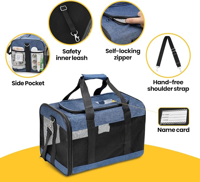 Cat Carrier Airline Approved, Soft-Sided Dog Carrier - Image 5