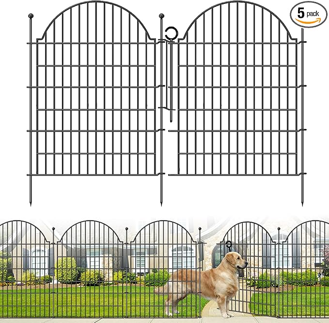 5 Panels Decorative Garden Fencing by Blingluck