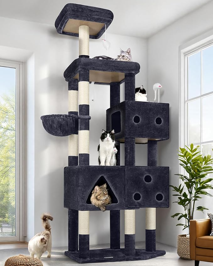 Globlazer Extra Large Cat Tower, 81-inch Tall Cat Tree by Globlazer