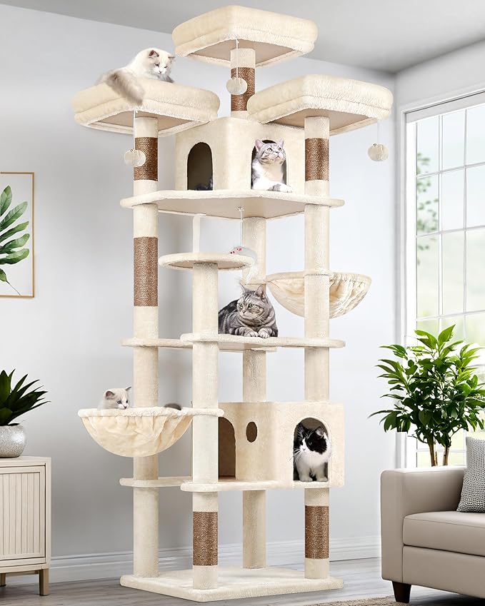 Globlazer Cat Trees and Towers for Multiple Adult Cats, 82-inch XXL Tall Cat by Globlazer