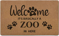 Funny Pet Welcome Door Mats, It's Basically a Zoo in Here Door Mat by Unknown