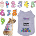 Custom Dog Birthday Shirt, Personalized Pet Apparel Print by Unknown