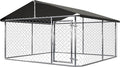 Petonly Outdoor Dog Enclosure Heavy Duty Dog Kennel House Mesh Dog Big Cage Pet by Petony