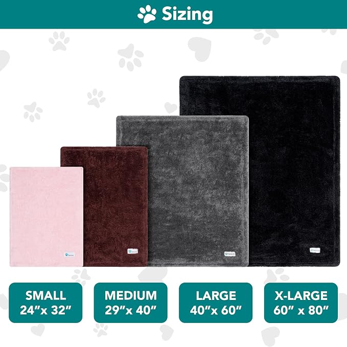 PetAmi Dog Blanket for Large Medium Dogs Black, Fluffy Soft Puppy Blanket - Image 7