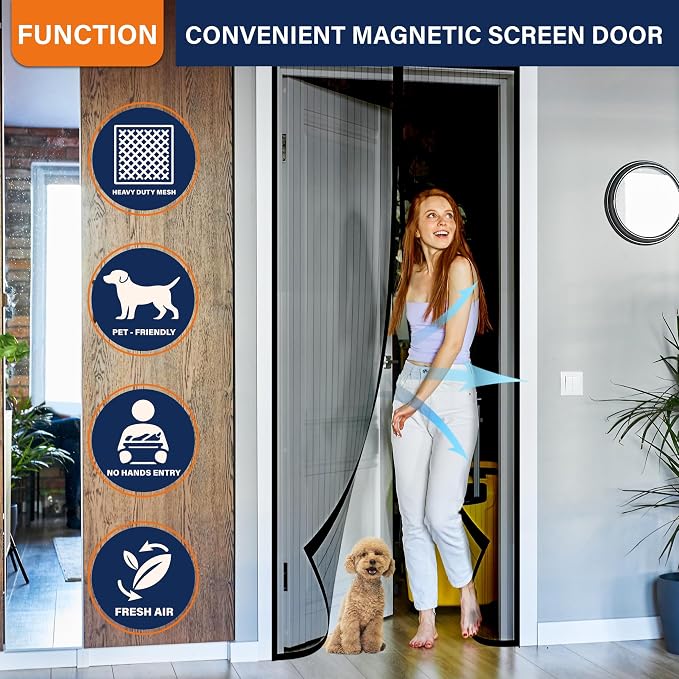 Magnetic Screen Door, Door Screen Magnetic Closure-Keeps Bugs Out Let Breeze in - Image 6