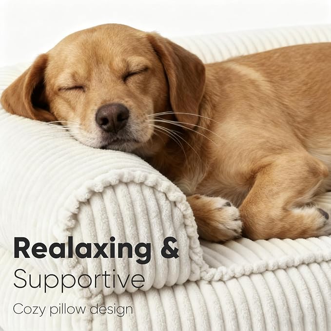 FUKUMARU Cute Dog Bed, Thickened Orthopedic Dogs Couch, 36in Egg Crate Foam Pet - Image 2