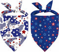 4th of July Dog Bandanas, 2 Pack Reversible USA Patriotic Bandana by Unknown
