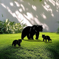 3 Pack Bear Metal Garden Decorative Stakes, Weather Proof Silhouette Statues by Yonisungardenandoutdoor