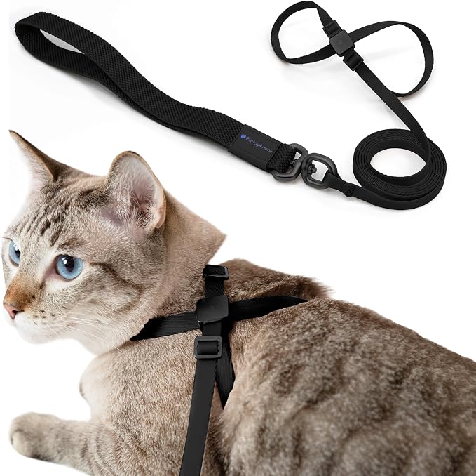 Cat Harness and Leash 2-in-1, Escape Proof Anti-Chocking Harness Adjustable by BuddyArmor