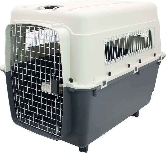 SportPet Designs Plastic Kennels Rolling Plastic Airline Approved Wire Door - Image 2
