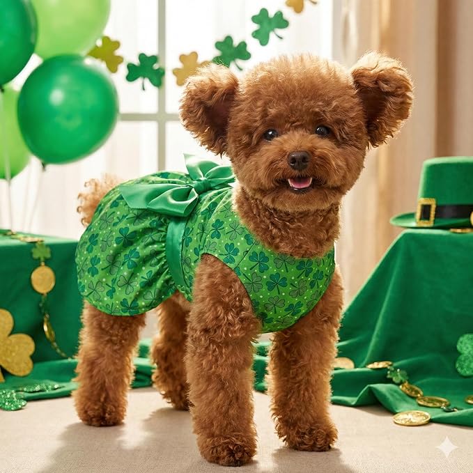 St. Patrick's Day Dog Dress Custom Name Puppy Outfit - Image 6
