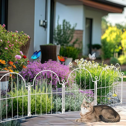 10 Pack Decorative Garden Fence, 17in x10ft Garden Fencing Animal Barrier - Image 2