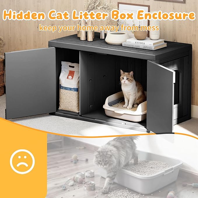 Cat Litter Box Enclosure, Indoor Outdoor Cat House - Image 6