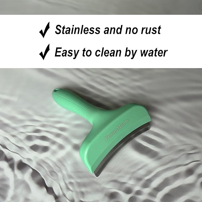 Pet Deshedding Tool with Curve Blade, Cat Grooming Brush, Tight V-shaped Teeth - Image 6