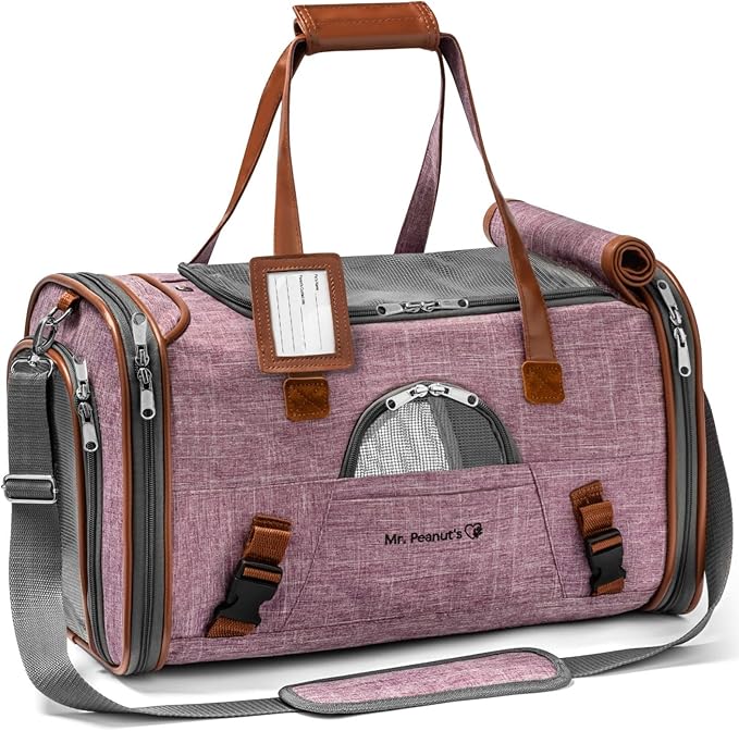 Mr. Peanut's Airline Approved Soft Sided Pet Carrier, Low Profile Gold Series by MrPeanuts