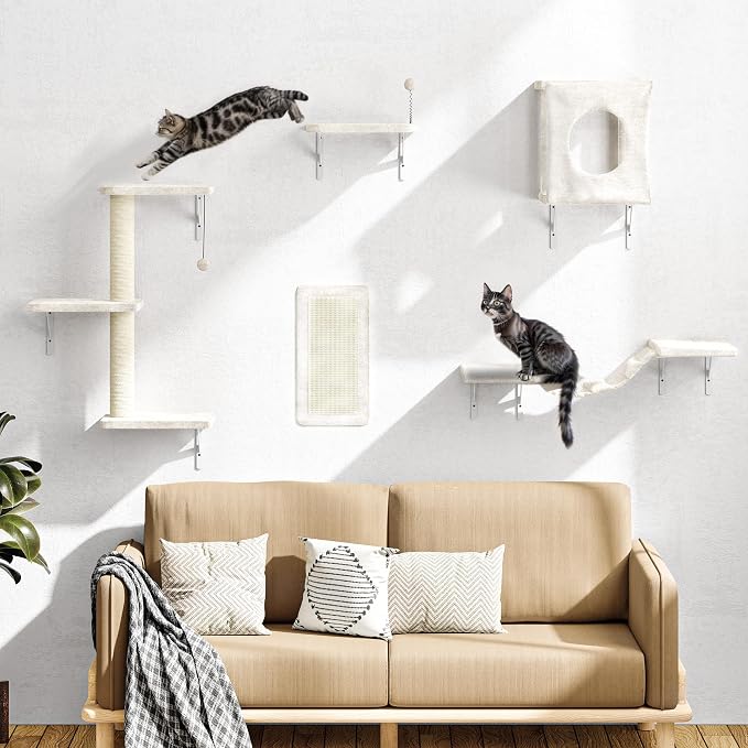 Wall Mounted Cat Furniture, Scratching Post, Indoor Safe & Stable Furniture - Image 2