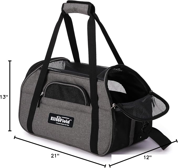 EliteField Soft Pet Carrier Soft Sided Dog Puppy Cat Carrier Travel Bag - Image 9