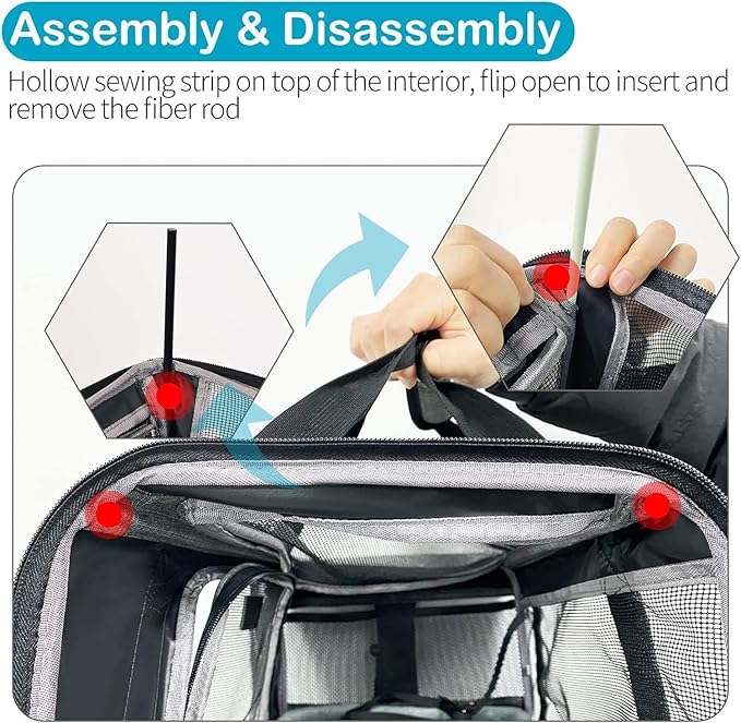 Dog Carriers for Small Dogs, Cat Carrier Travel, Expandable, Collapsible - Image 4