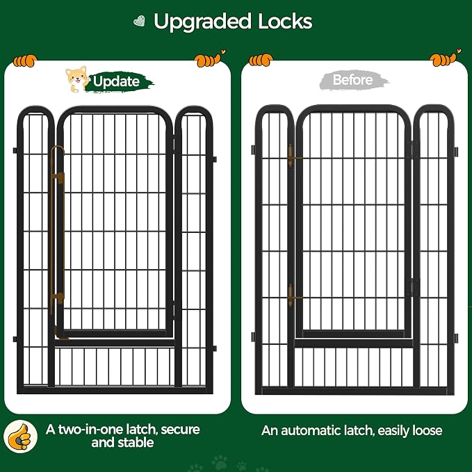 Yaheetech Dog Playpen, 40 inch 8 Panels Dog Pen - Image 8