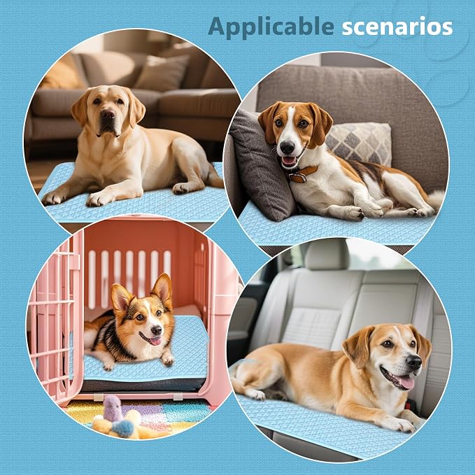 SOMOYA Upgrade Self-Cooling Mat Thicken Dogs Cooling Mat Washable Non-Slip Pet - Image 6