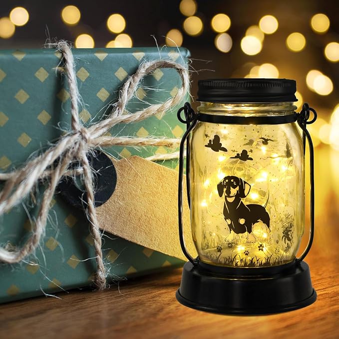 kyoryuger Dachshund Gifts for Women Dachshund Solar Lantern Outdoor Waterproof - Image 7