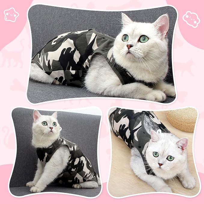 Cat Recovery Suit for Abdominal Wounds or Skin Diseases, Cat Onesie for Cats - Image 5