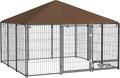 PawHut Outside Dog Kennel, Garden Playpen Fence Crate Enclosure Cage Rotating by PawHut