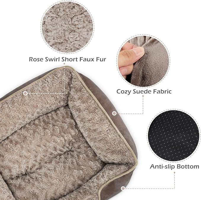 INVENHO Small Dog Bed Rectangle Washable Orthopedic Soft Calming Sleeping - Image 4