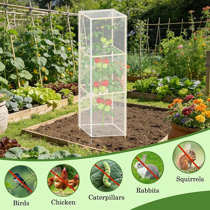 Klmnop 3 Pcs Tomato Cage Cover, Bird Netting - Image 5