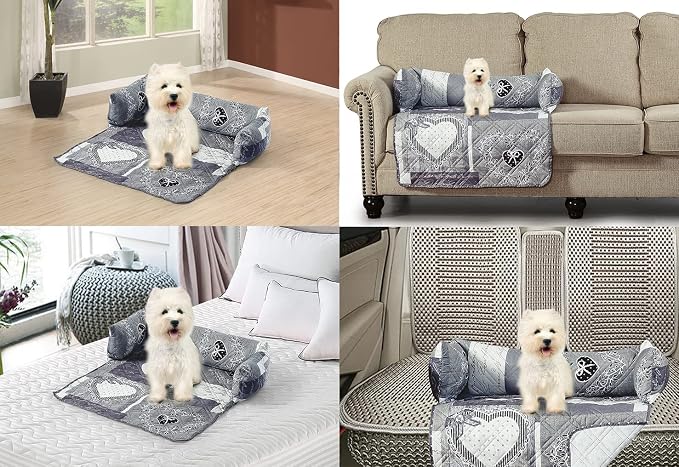 Brilliant Sunshine Quilted Calming Dog Bed Mat, Removable Washable Cover - Image 7