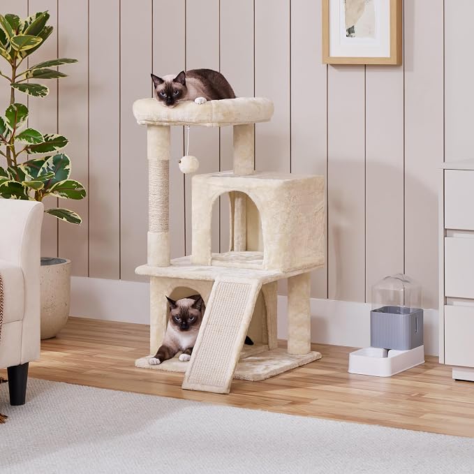Yaheetech Cat Tree for Indoor Pets, 36in Tower Condo w/Extra Large Perch - Image 2