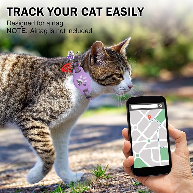 Airtag Cat Collar Breakaway, Reflective Kitten Collar - Image 7