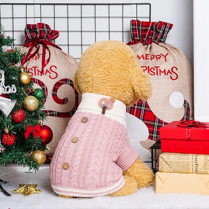 Dog Sweater Turtleneck Knitwear Doggie Pullover Sweater Doggy Winter Coat Warm - Image 4